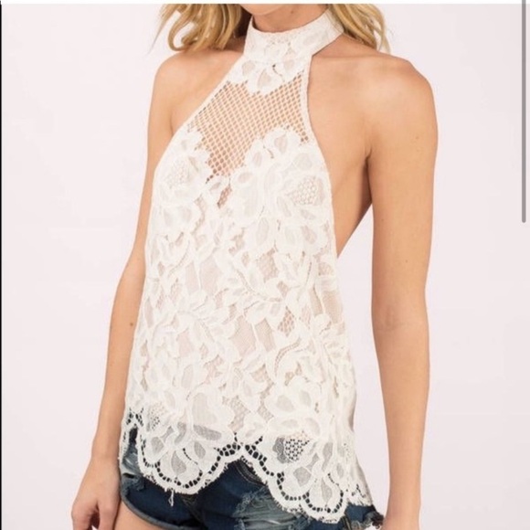 TOBI Lace Halter Top - Picture 7 of 8